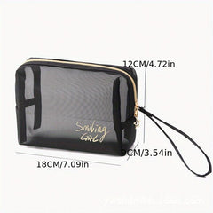 Mesh Cosmetic Storage Bag Portable Makeup Pouch Toiletry Bag