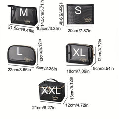 Mesh Cosmetic Storage Bag Portable Makeup Pouch Toiletry Bag