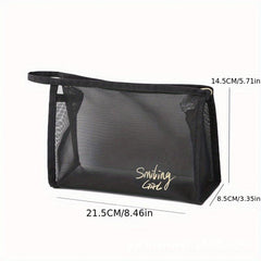 Mesh Cosmetic Storage Bag Portable Makeup Pouch Toiletry Bag