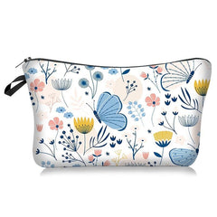 Butterfly Pattern Zipper Storage Bag Lightweight Cosmetic Makeup Pouch