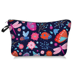 Butterfly Pattern Zipper Storage Bag Lightweight Cosmetic Makeup Pouch