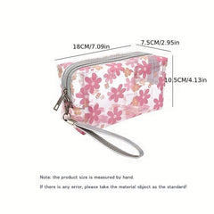 Flower Pattern Cosmetic Bag Waterproof Makeup Organizer