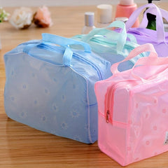 Transparent PVC Cosmetics Storage Bag Portable Makeup Pouch Toiletry Organizer