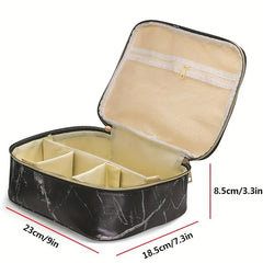 Marble Pattern Square Cosmetic Bag Waterproof Makeup Storage