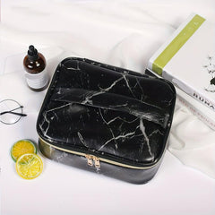 Marble Pattern Square Cosmetic Bag Waterproof Makeup Storage