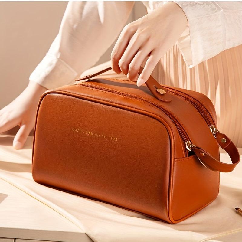 Portable Cosmetic Bag Zipper Toiletry Wash Bag Makeup Organizer