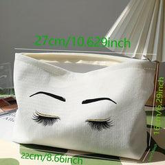 Ladies Eyelash Makeup Pouch Corduroy Cosmetic Bag Gift