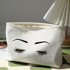 Ladies Eyelash Makeup Pouch Corduroy Cosmetic Bag Gift