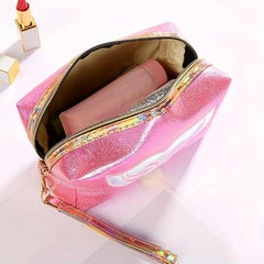 Cartoon Fish Tail Pattern Makeup Bag Portable Waterproof PU Leather Storage Bag
