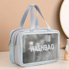 Double Dividers Wet Dry Separation Bag - Large Capacity Makeup Storage Bag