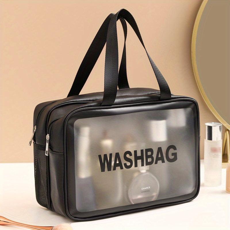 Double Dividers Wet Dry Separation Bag - Large Capacity Makeup Storage Bag