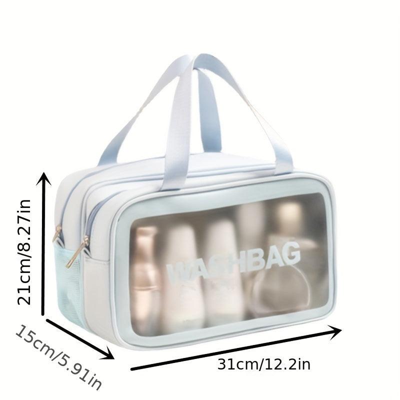 Double Dividers Wet Dry Separation Bag - Large Capacity Makeup Storage Bag