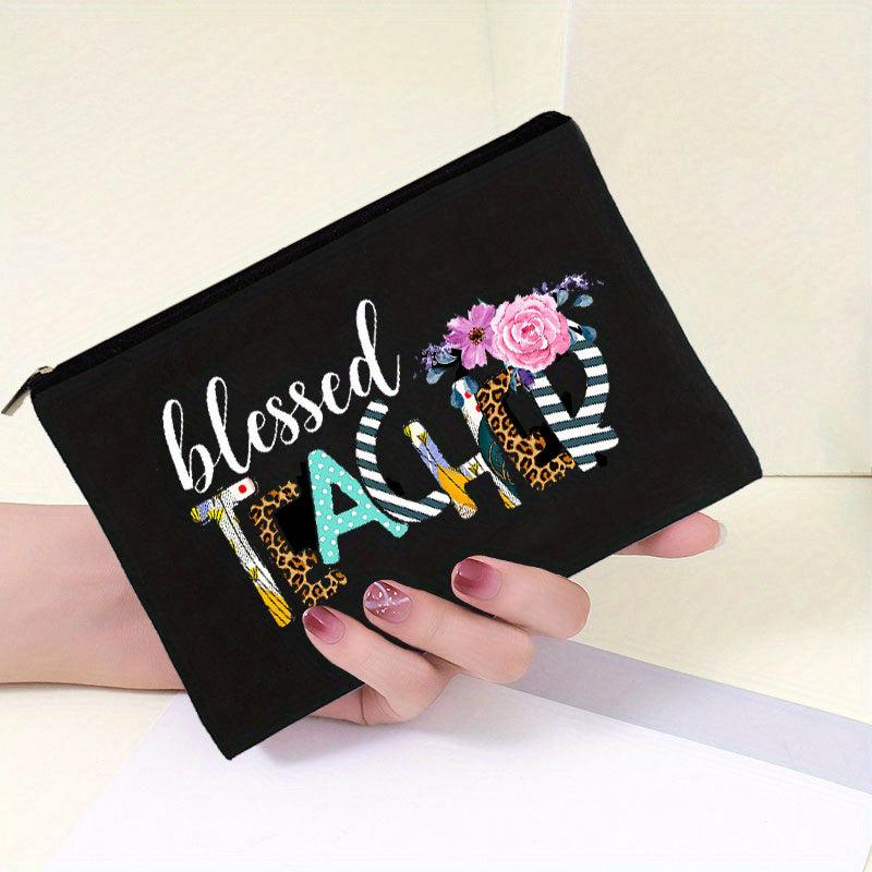 Portable Canvas Comestic Bag Travel Makeup Storage Pouch Pencil Bag