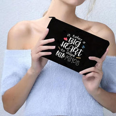 Portable Canvas Comestic Bag Travel Makeup Storage Pouch Pencil Bag