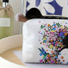 Flower & Women Pattern Makeup Bag