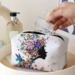 Flower & Women Pattern Makeup Bag