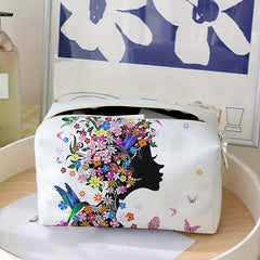 Flower & Women Pattern Makeup Bag