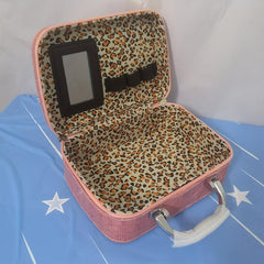 Crocodile Pattern Makeup Case Portable Box Cosmetic Bag Small Travel Storage Bag