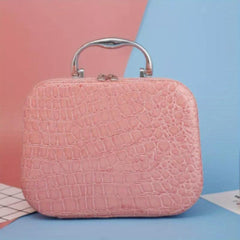 Crocodile Pattern Makeup Case Portable Box Cosmetic Bag Small Travel Storage Bag