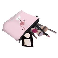 Flamingo Print Zipper Cosmetic Bag Lightweight Travel Storage Bag