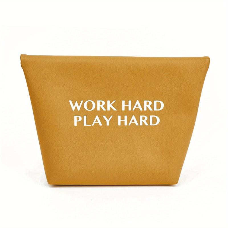 Letter Print Cosmetic Bag Makeup Bag Portable Travel Storage Bag
