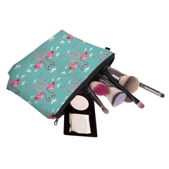 Flamingo Pattern Makeup Pouch Lightweight Carry On Bag