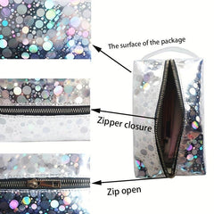 Laser Polka Dot Makeup Pouch Zipper Storage Bag