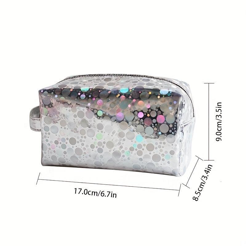 Laser Polka Dot Makeup Pouch Zipper Storage Bag