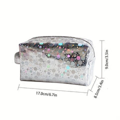 Laser Polka Dot Makeup Pouch Zipper Storage Bag
