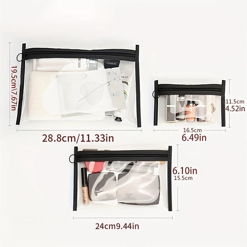 Transparent Zipper Pouch Travel Storage Bag Waterproof Makeup Bag