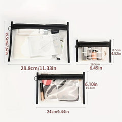Transparent Zipper Pouch Travel Storage Bag Waterproof Makeup Bag