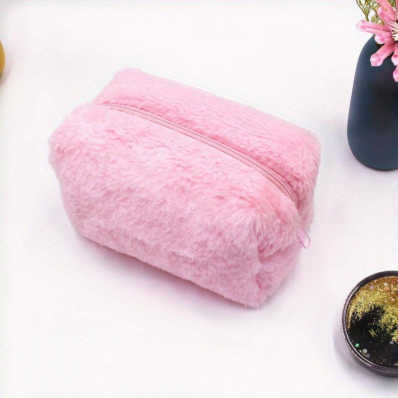 Plush Storage Pouch Lightweight Makeup Bag Travel Cosmetic Bag
