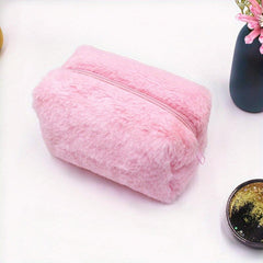 Plush Storage Pouch Lightweight Makeup Bag Travel Cosmetic Bag