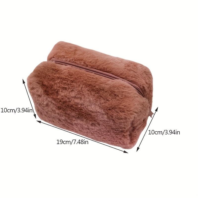Plush Storage Pouch Lightweight Makeup Bag Travel Cosmetic Bag