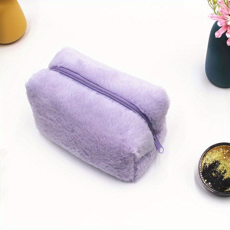 Plush Storage Pouch Lightweight Makeup Bag Travel Cosmetic Bag