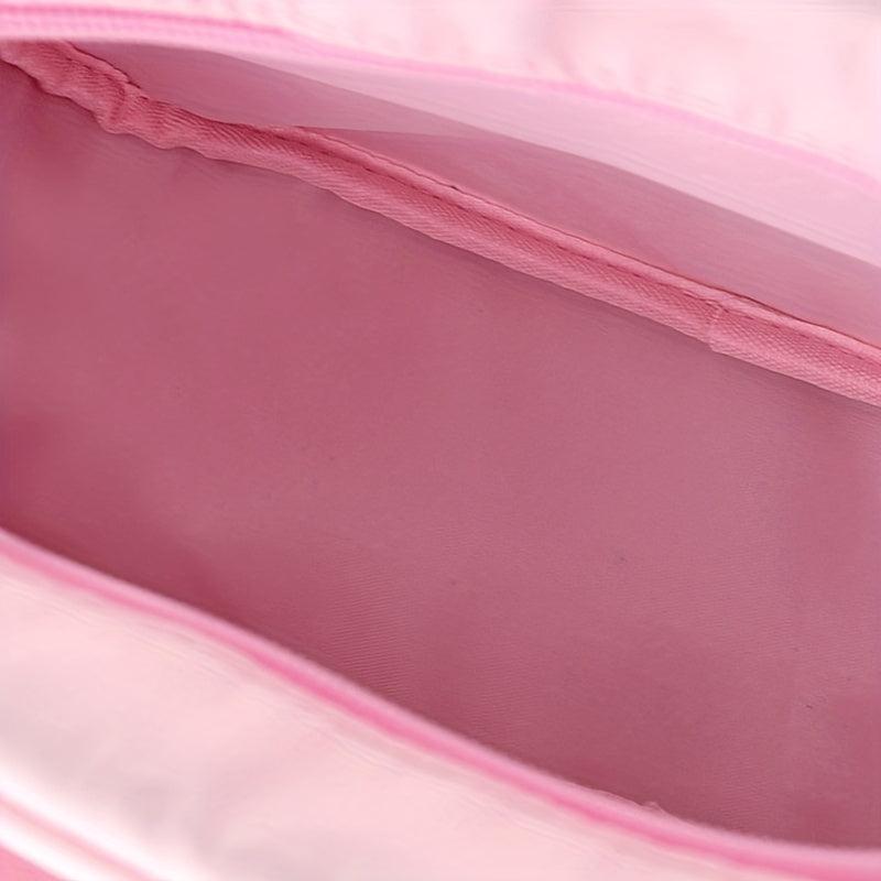 Chenille Letter Patch Travel Cosmetic Bag Waterproof Makeup Pouch