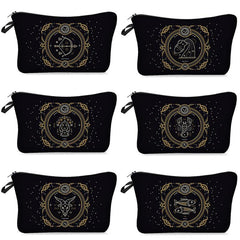 Constellation Pattern Cosmetic Bag Travel Toiletry Bag Zipper