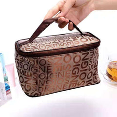 Letter Graphic Storage Cosmetic Bag Portable Travel Toiletry Bag