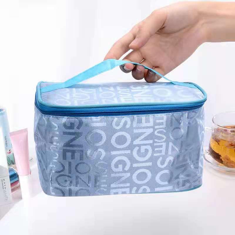 Letter Graphic Storage Cosmetic Bag Portable Travel Toiletry Bag