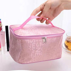 Letter Graphic Storage Cosmetic Bag Portable Travel Toiletry Bag