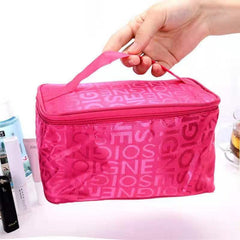 Letter Graphic Storage Cosmetic Bag Portable Travel Toiletry Bag