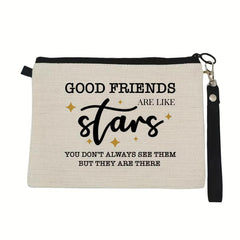 Letter Print Carry On Bag Versatile Zipper Storage Bag Lightweight Cosmetic Bag