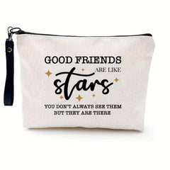 Letter Print Carry On Bag Versatile Zipper Storage Bag Lightweight Cosmetic Bag