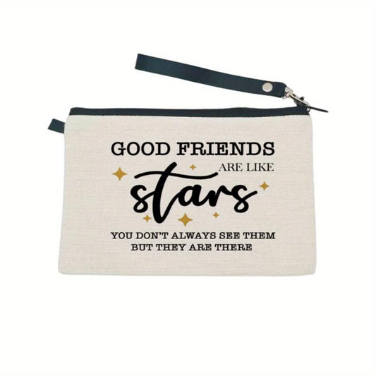 Letter Print Carry On Bag Versatile Zipper Storage Bag Lightweight Cosmetic Bag