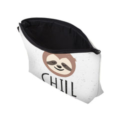 Cartoon Sloth Pattern Makeup Pouch Lightweight Carry On Bag