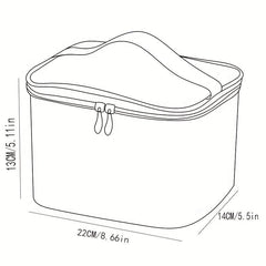 Quilted Cube Travel Cosmetics Wash Bag Portable Zipper Storage Bag