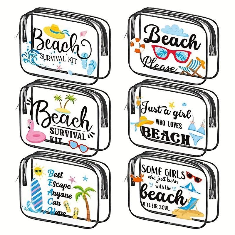 Transparent Summer Beach Storage Bag Waterproof PVC Toiletry Bag