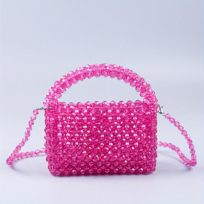 Women's Beaded Woven Handbag Crossbody Purse
