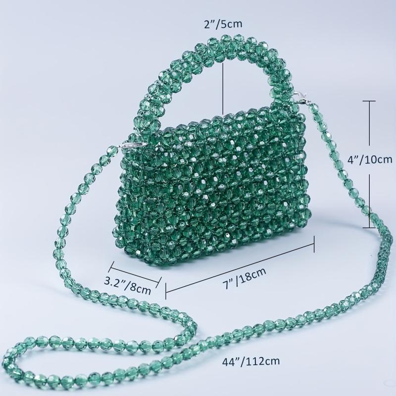 Women's Beaded Woven Handbag Crossbody Purse