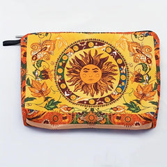 Vintage Retro Print Travel Makeup Pouch Toiletry Organizer